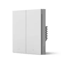 Выключатель двухклавишный без нейтрали | Aqara Smart Wall Switch H1 EU (No Neutral, Double Rocker) WS-EUK02