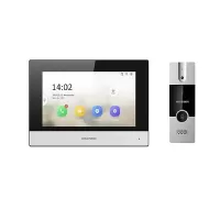 Hikvision DS-KIS302-P Комплект DS-KB2411T-IM (вызывная панель) + DS-KH6320-WTDE1 (монитор 7“)